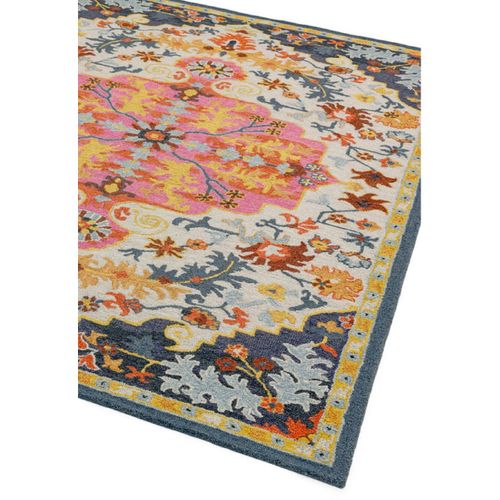 Tapis De Salon Bondi Medaillon En Laine - Multicolore - 200x290 Cm
