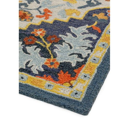 Tapis De Salon Bondi Medaillon En Laine - Multicolore - 200x290 Cm