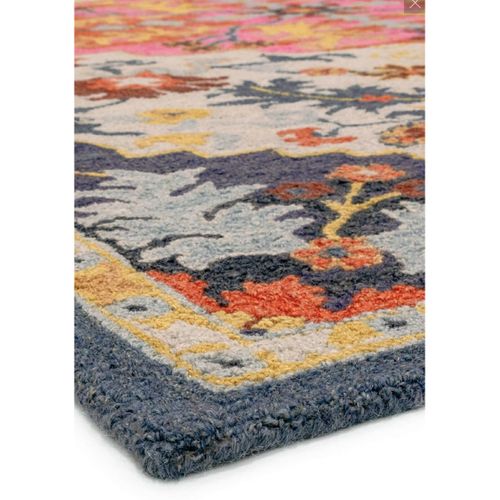 Tapis De Salon Bondi Medaillon En Laine - Multicolore - 200x290 Cm