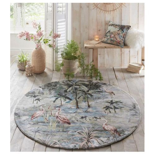 Tapis Rond Hobby En Polyester Recyclé - Multicolore - 150x150 Cm