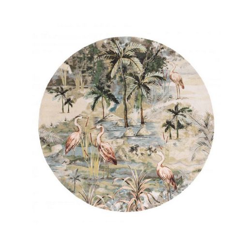 Tapis Rond Hobby En Polyester Recyclé - Multicolore - 150x150 Cm