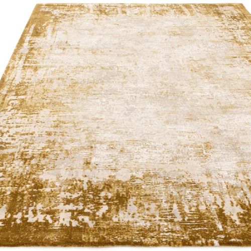 Tapis De Salon Zuka En Polypropylène - Jaune Or - 200x290 Cm
