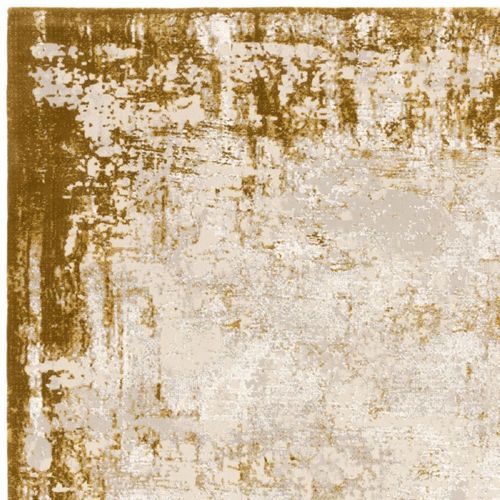 Tapis De Salon Zuka En Polypropylène - Jaune Or - 200x290 Cm
