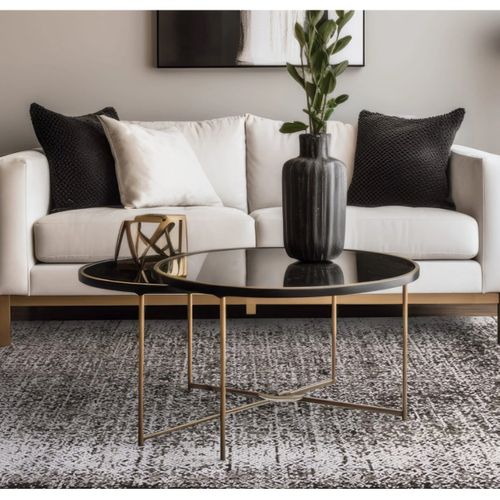 Tapis De Salon Tania En Acrylique - Gris - 200x290 Cm