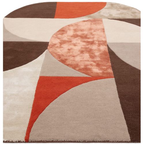 Tapis De Salon Lavo En Laine - Orange - 200x300 Cm