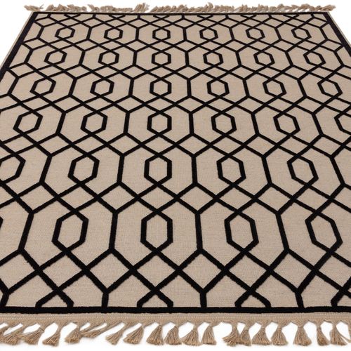 Tapis Moderne Torsy En Coton - Noir - 160x230 Cm