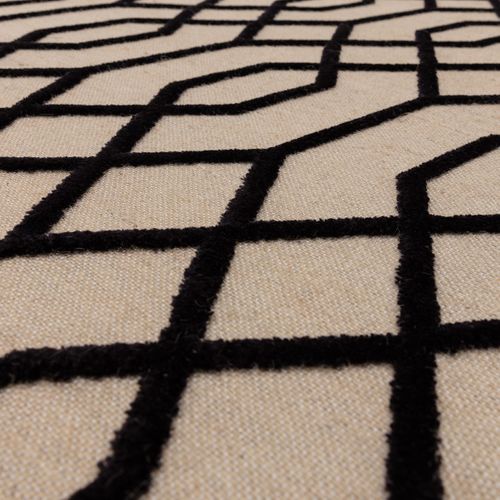 Tapis Moderne Torsy En Coton - Noir - 160x230 Cm