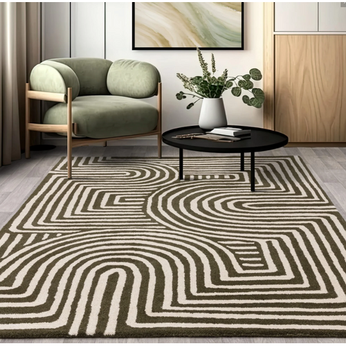 Tapis Tufté Main En Laine Twister 120x170 Cm