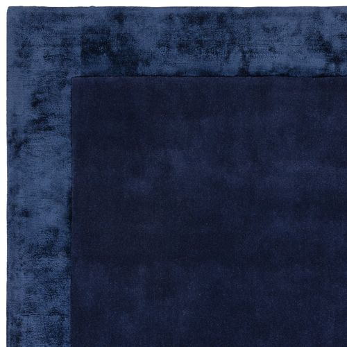 Tapis Moderne En Laine Fait Main Tosca En Laine - Bleu - 80x150 Cm