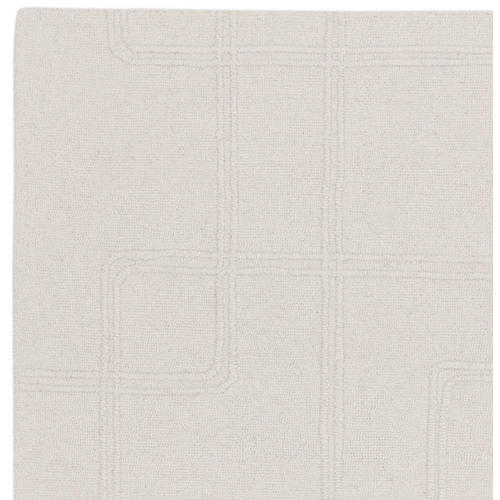 Tapis De Salon Pure Laine Linea En Laine - Blanc - 120x170 Cm