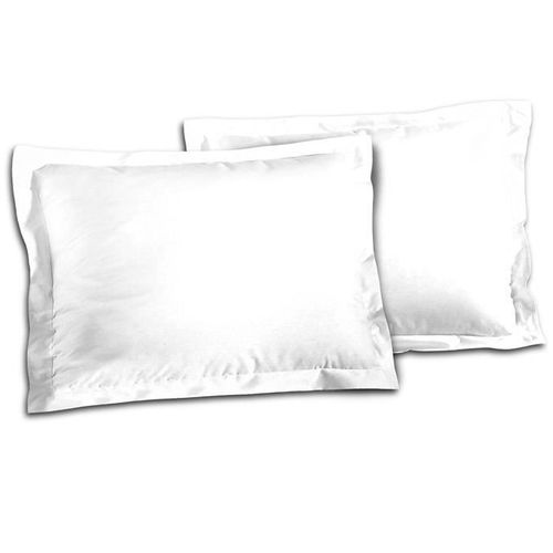 Lot De 2 Taies D'oreillers 100% Coton 50x70 Cm - Blanc