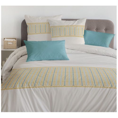 Le Nat Miel Parure De Couette 100% Coton - Beige - 240x260 Cm