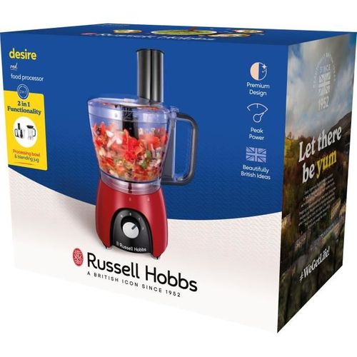 Robot Culinaire - Desire Red - 600 W - 2 Vitesses + Pulse - Rouge