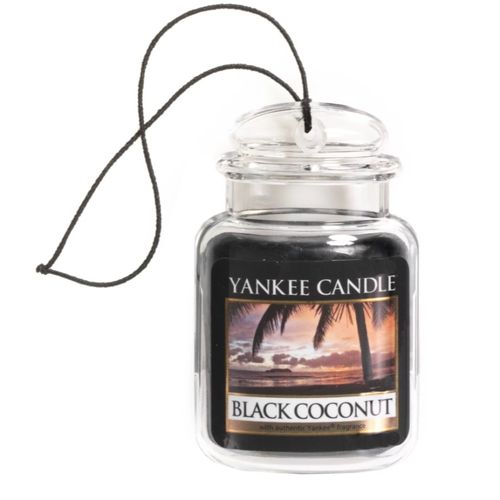 Désodorisant Voiture Noix De Coco Noire En Verre