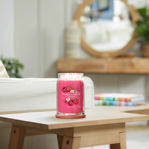 Bougie Signature Framboise Rouge Grand Modèle En Cire