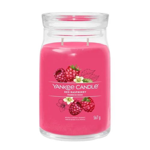 Bougie Signature Framboise Rouge Grand Modèle En Cire