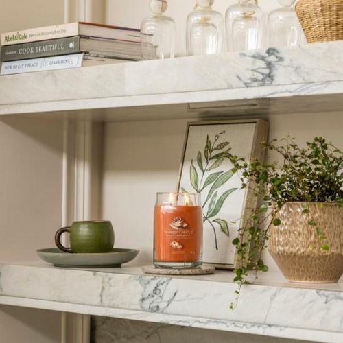 Grande Bougie Roulé Canelle Et Citrouille En Cire