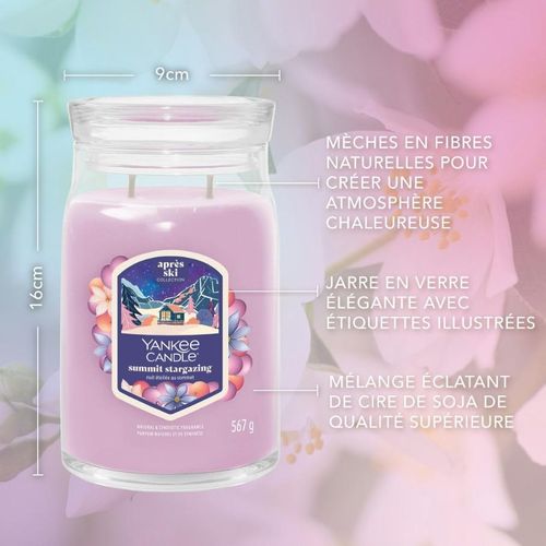 Grande Bougie Nuit Étoilée Au Sommet En Verre