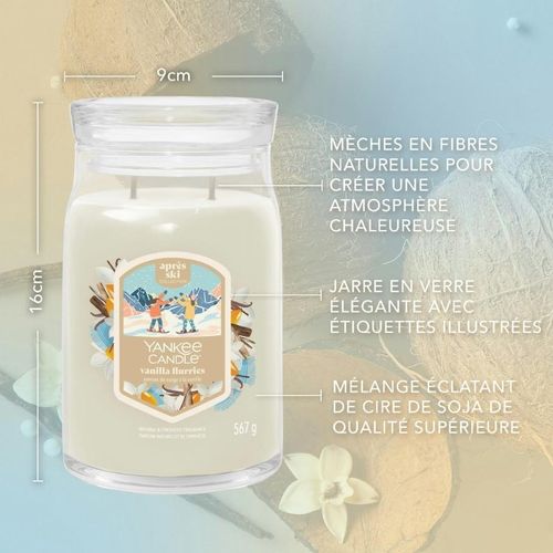 Grande Bougie Averses De Neige à La Vanille En Verre