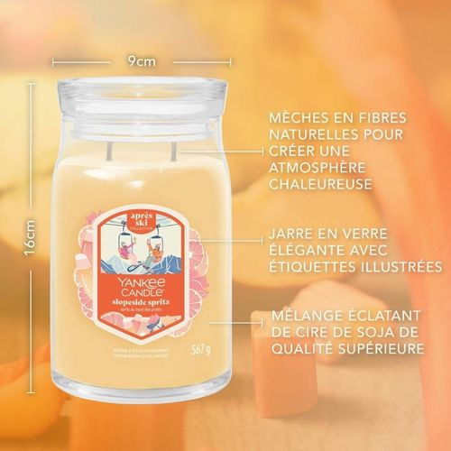 Grande Bougie Spritz Au Bord Des Pistes En Verre