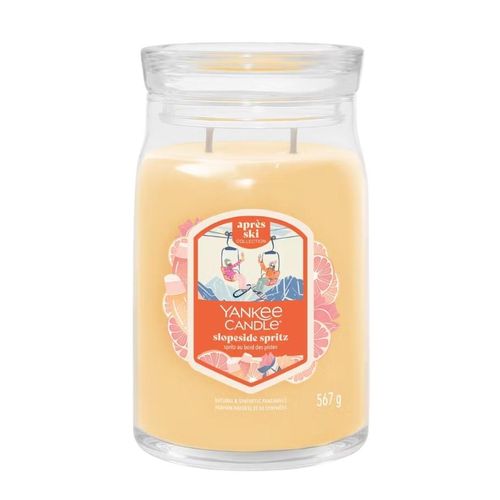 Grande Bougie Spritz Au Bord Des Pistes En Verre