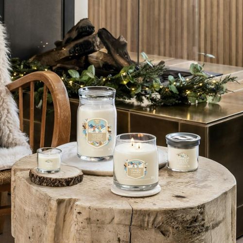 Moyenne Bougie Averses De Neige à La Vanille En Verre