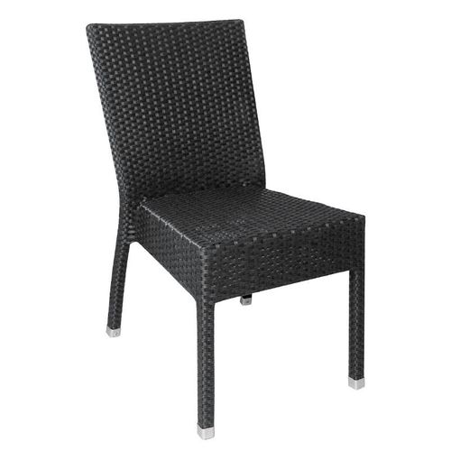 Chaises En Rotin Pe Anthracite - Lot De 4 -