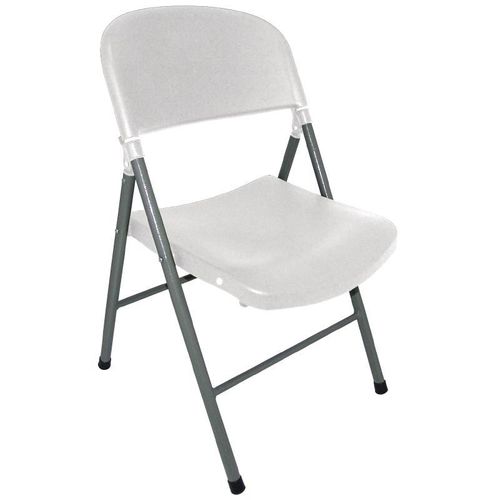 Chaises Pliantes Blanches Et Grises - Lot De 2 -
