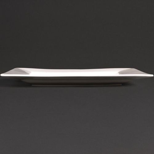 Assiettes Carrées En Porcelaine Fine 265 Mm Lumina - Lot De 4