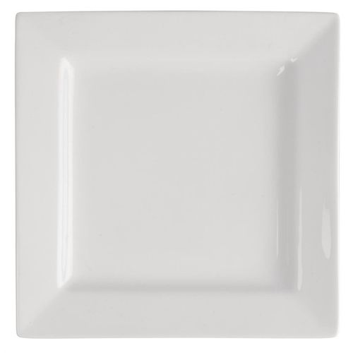 Assiettes Carrées En Porcelaine Fine 265 Mm Lumina - Lot De 4
