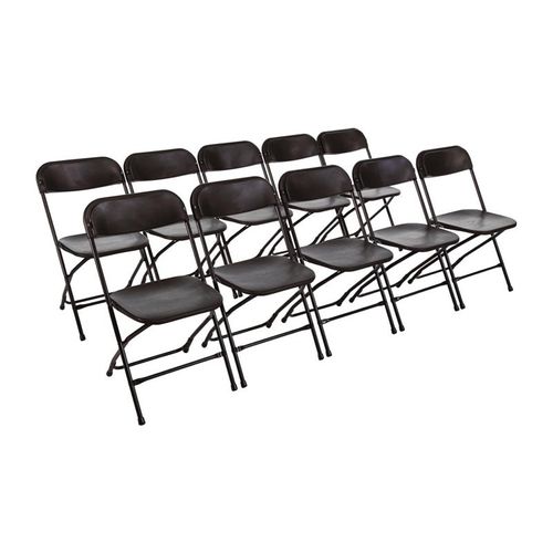 Chaises Pliantes Noires Lot De 10 -