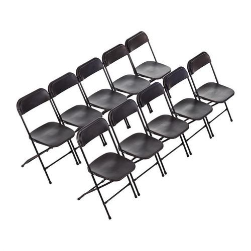 Chaises Pliantes Noires Lot De 10 -