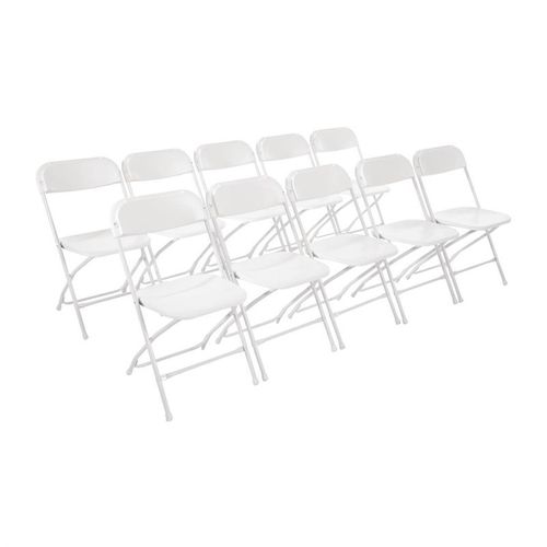 Chaises Pliantes Blanches Lot De 10 -