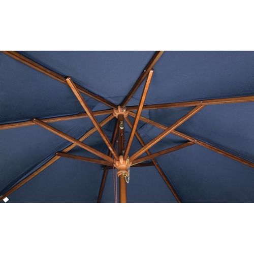 Parasol De Terrasse Professionnel Bleu Marine à Poulie De D.3 M -