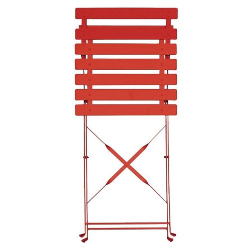 Chaises De Terrasse En Acier Rouge - Lot De 2 -