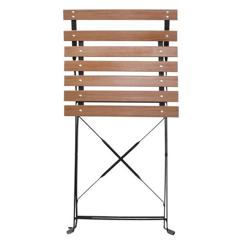 Chaises Bistro Imitation Bois - Lot De 2 -