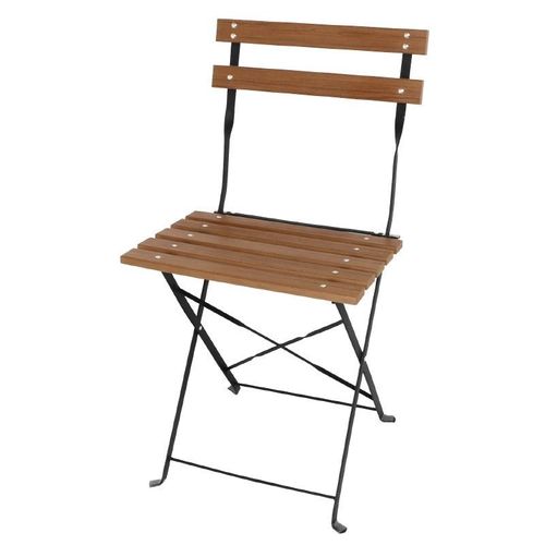 Chaises Bistro Imitation Bois - Lot De 2 -