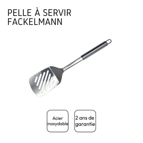 Spatule De Cuisine Ajourée En Inox 33 Cm Fackelmann Elemental
