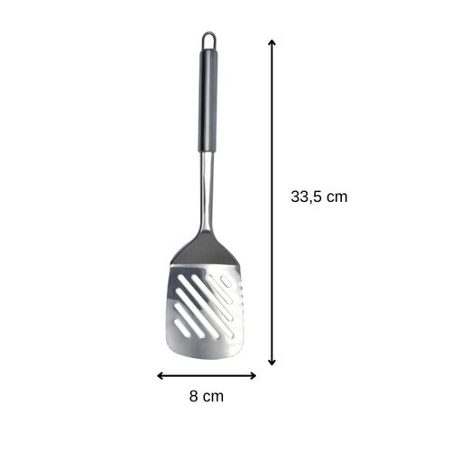 Spatule De Cuisine Ajourée En Inox 33 Cm Fackelmann Elemental