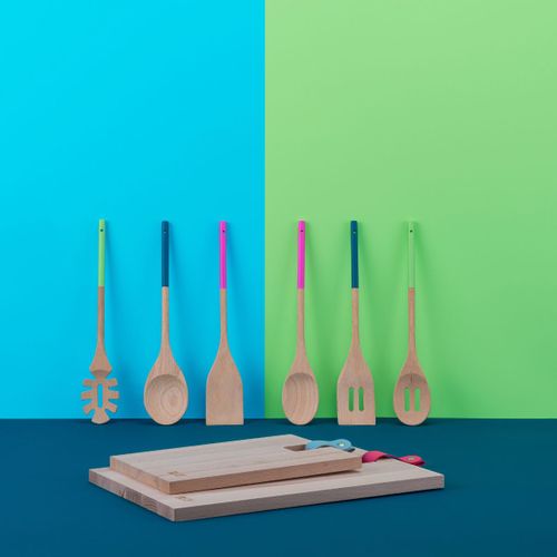 Cuillère De Cuisine En Bois Ajourée 30 X 5,5 Cm Tasty Green