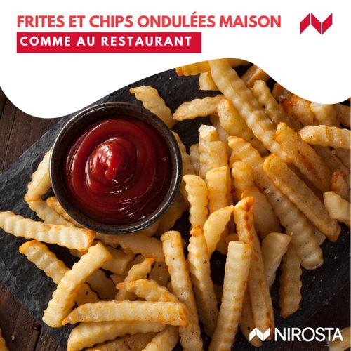 Couteau à Lame Ondulée Pour Frites, Légumes Et Fruits