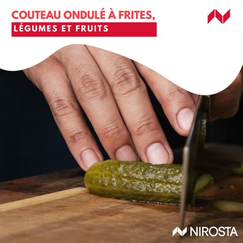 Couteau à Lame Ondulée Pour Frites, Légumes Et Fruits