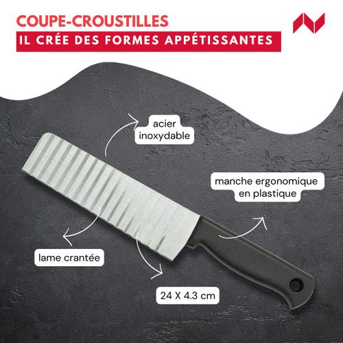Couteau à Lame Ondulée Pour Frites, Légumes Et Fruits