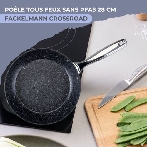 Poêle 28 Cm Fonte Aluminium Revêtement Antiadhésif Céramique Sans Pfas