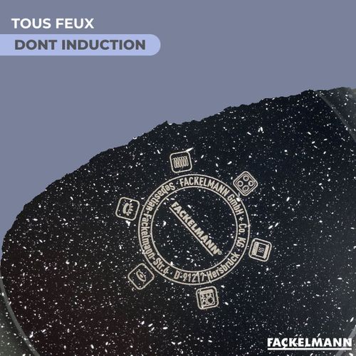 Wok 28 Cm Fonte Aluminium Revêtement Antiadhésif Céramique Sans Pfas