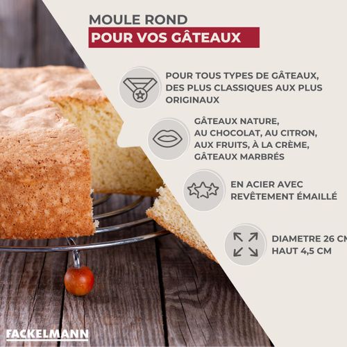 Moule à Manqué Émaillé 26 Cm Fackelmann