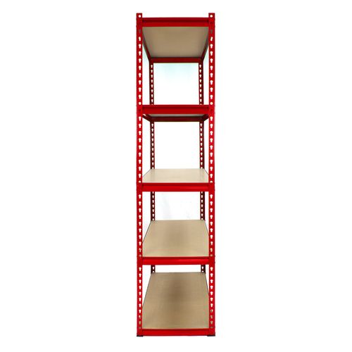 Monster Racking - 1 Rayonnage D'angle Z-rax Rouge Et 4 Rayonnages Z-rax Rouges 90cm X 45cm X 183cm