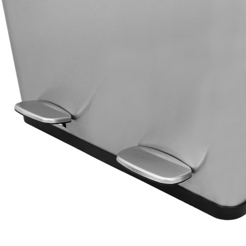 Mrbin Grande Poubelle De Cuisine En Acier Inoxydable 13 Gallons Poubelle De Bureau Commerciale Avec Couvercle Poubelle En Metal De 50 Litres Pour Les Toilettes Le Garage Et La Salle De Bain Mbcn1006