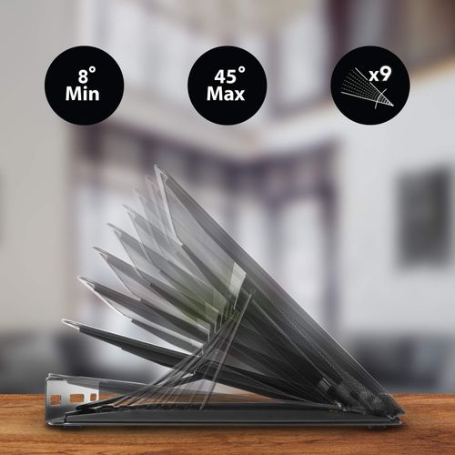 Dm074 Réhausseur D'écran En Acier - Noir - 9 Positions - Capacité De 10 Kg - Réhausseur Versatile