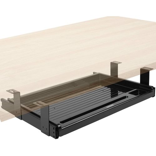 Dktsx2 Support Coulissant Pour Clavier Et Souris – Tiroir Sous La Table – Pinces En Acier